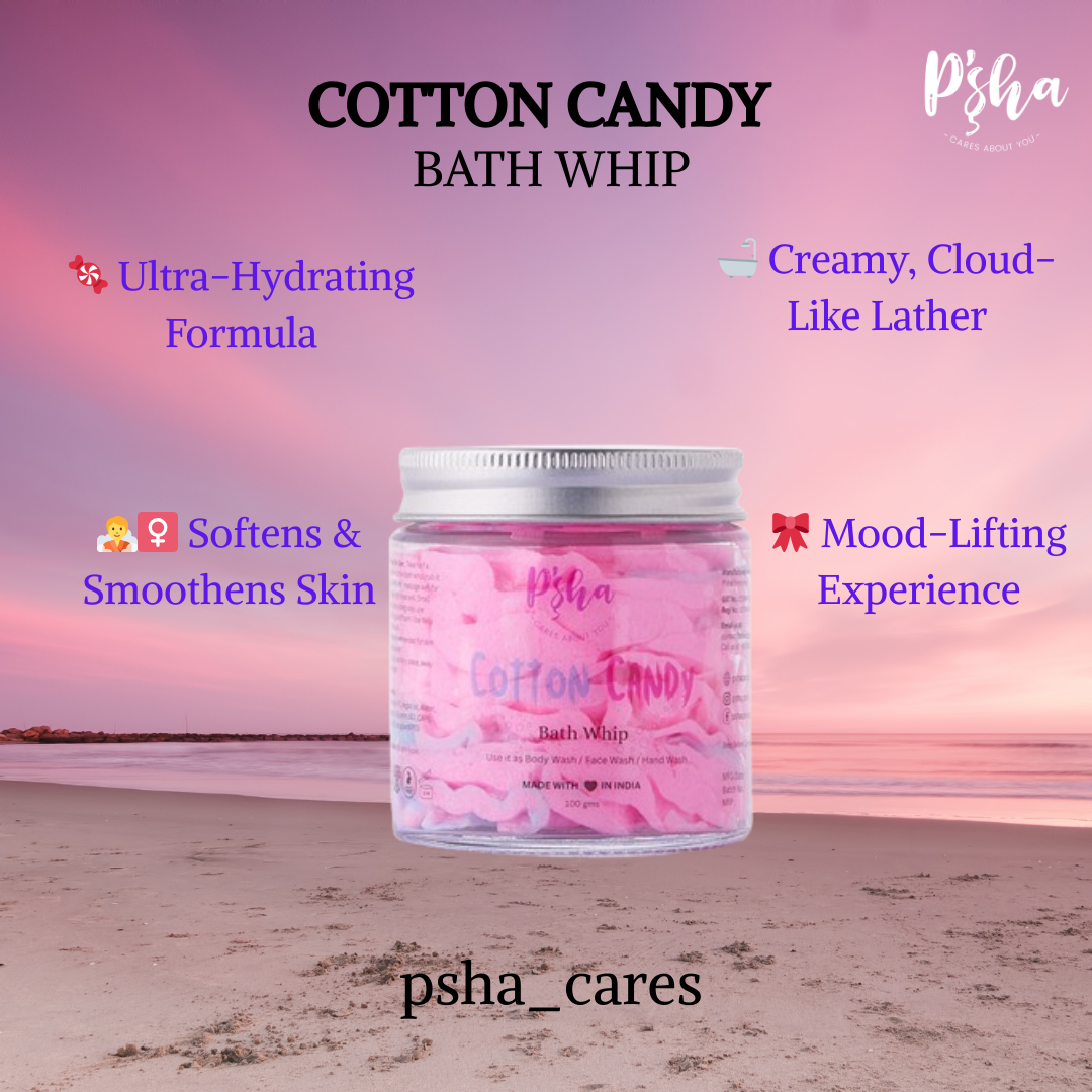 Cotton Candy Bath Whip - Whimsical Experience, Delicate Fragrance, Luxurious Cleansing and Moisturizing