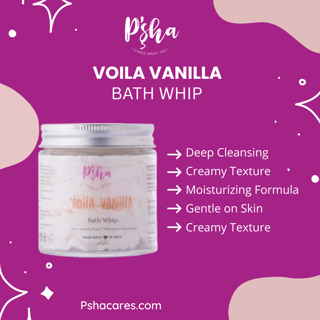 Voila Vanilla Bath Whip - Nourishing Vanilla-Infused Skin Care | 100g