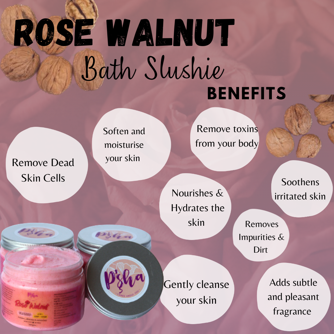 Rose Walnut Slushie - Pamper Your Skin with Luxurious Exfoliation