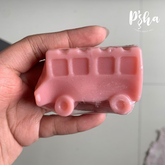 Discover our travel-sized mini bus soap, designed to gently cleanse and moisturize skin while making bath time enjoyable for kids. Suitable for all skin types. Made in India.