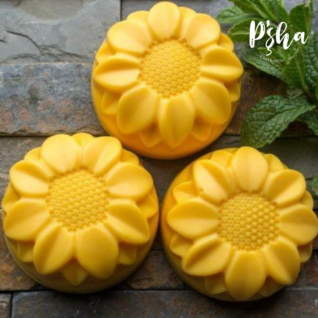 Discover our Sunflower Soap, a moisturizing glycerin soap that keeps skin hydrated and gentle. Suitable for all skin types. Made in India.