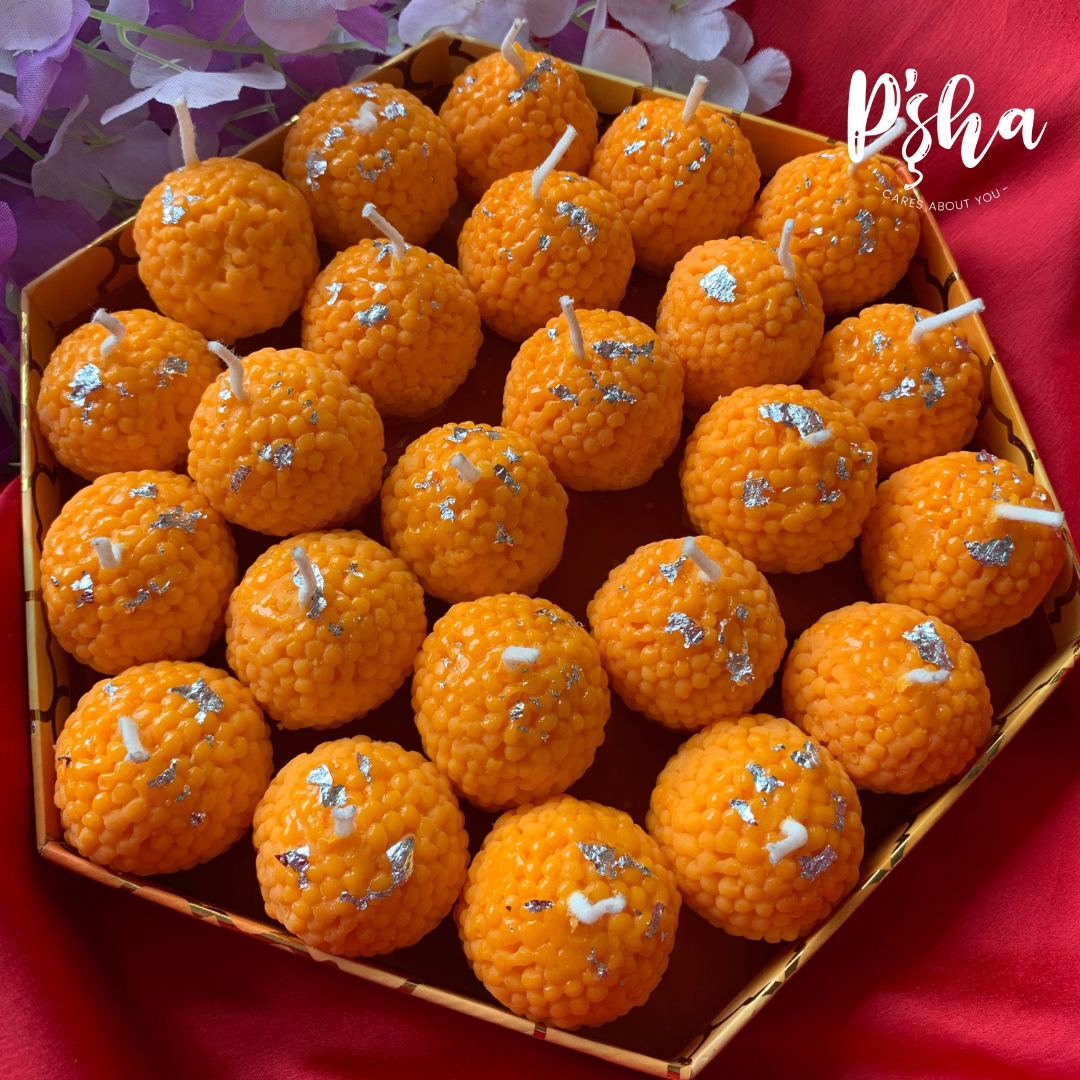 Motichoor Laddoo Candle - Pshacares