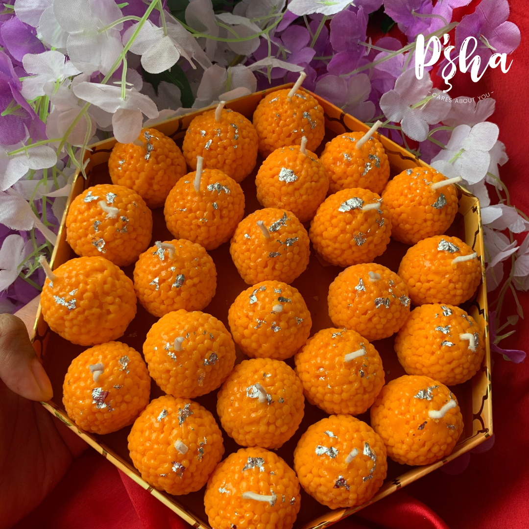 Motichoor Laddoo Candle - Pshacares