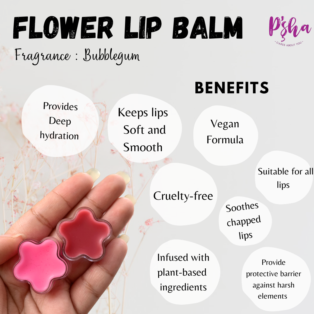 Best Lip Balm | Flower Lip Balm - Vegan and Cruelty-Free Lip Care for Deep Hydration