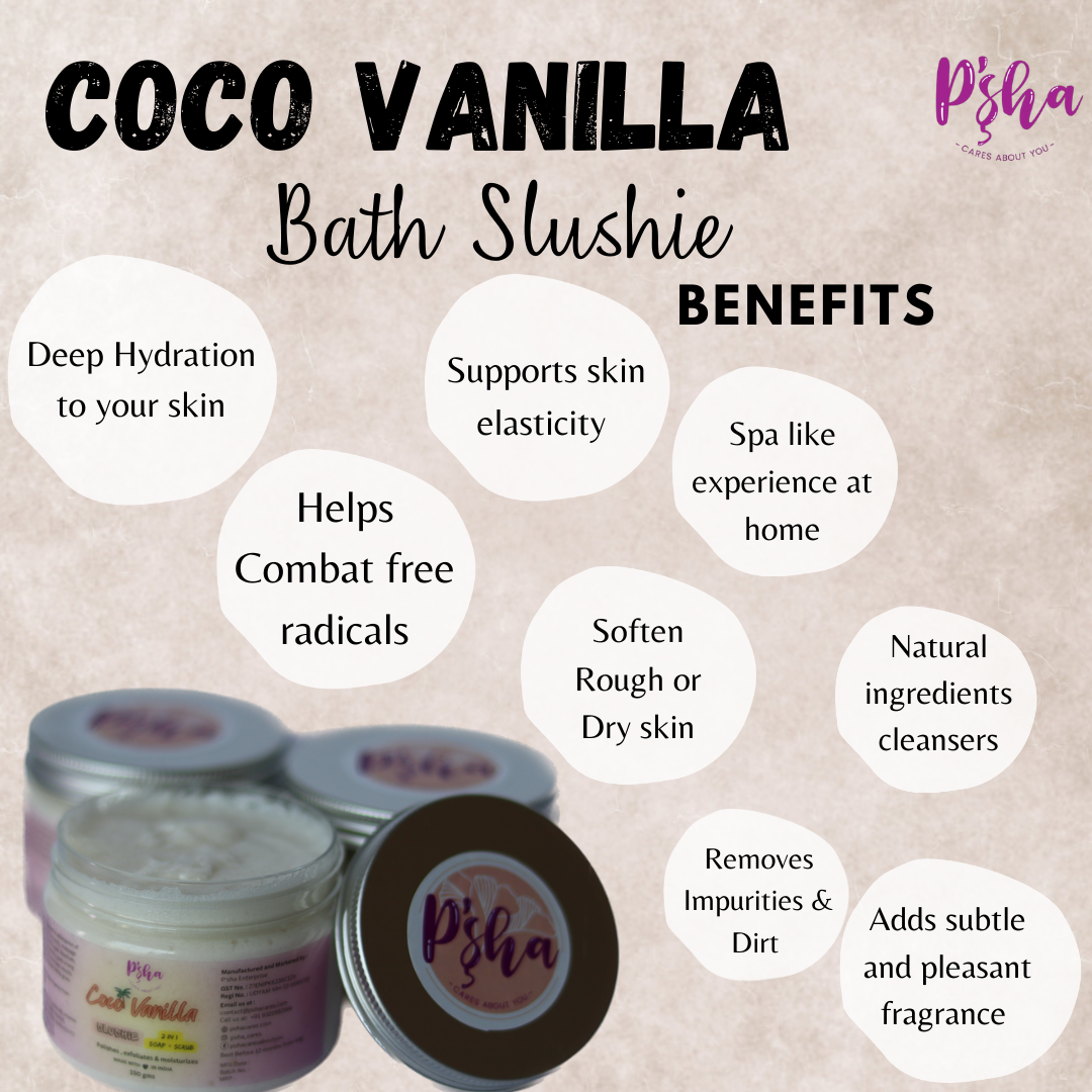 Coco Vanilla Body Slushie - Exfoliating and Hydrating Skincare Ritual | 100g