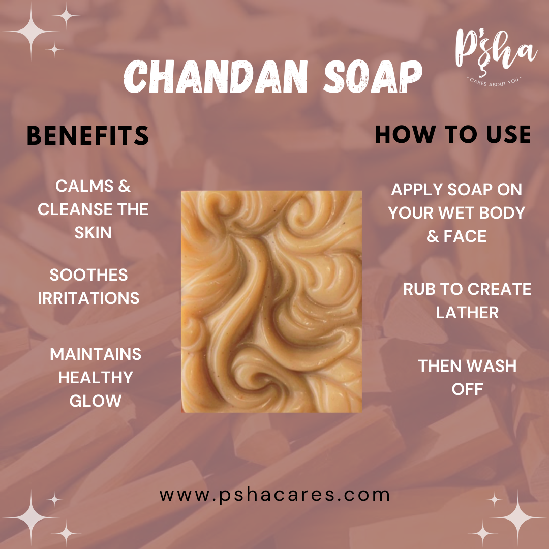 Chandan Soap - Natural Sandalwood Oil, Gentle Cleansing for All Skin Types | 100g