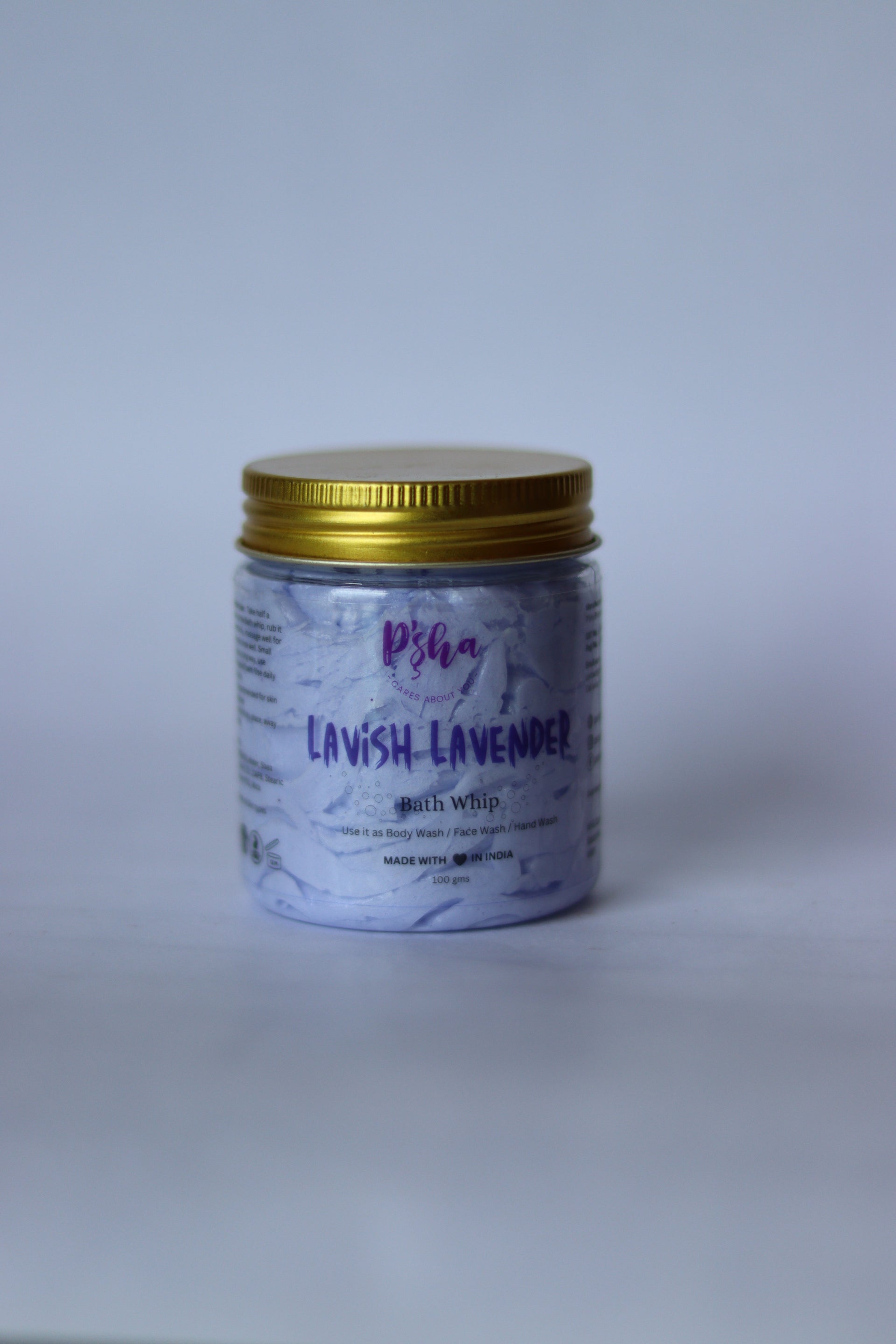 Lavender Bath Whip Lavish - Nourishing and Soothing Skin Care from India | 100g - Pshacares