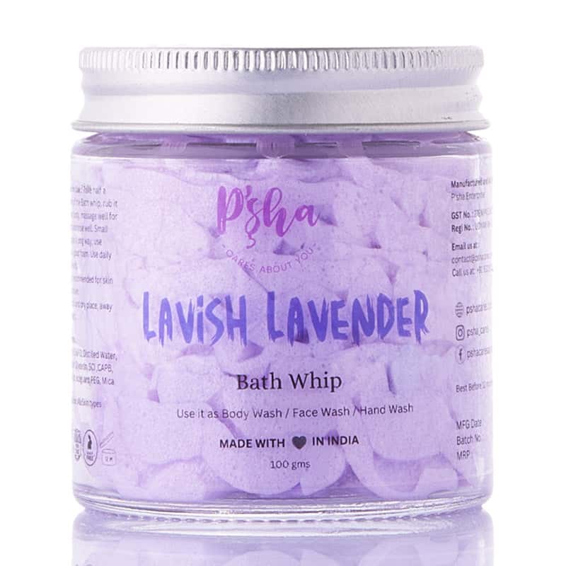 Lavender Bath Whip Lavish - Nourishing and Soothing Skin Care from India | 100g - Pshacares