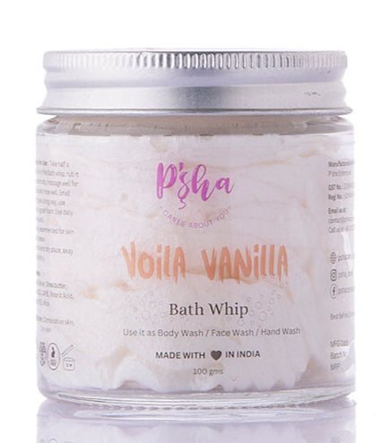 Voila Vanilla Bath Whip - Nourishing Vanilla-Infused Skin Care | 100g
