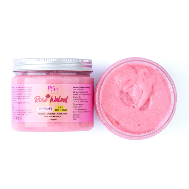 Rose Walnut Slushie - Pamper Your Skin with Luxurious Exfoliation - Pshacares