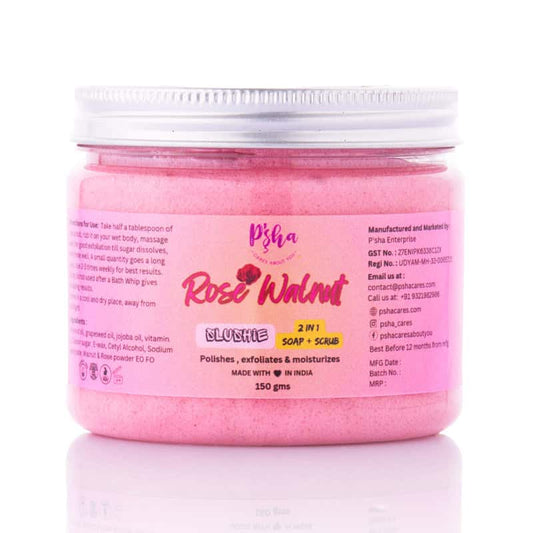 Rose Walnut Slushie - Pamper Your Skin with Luxurious Exfoliation - Pshacares