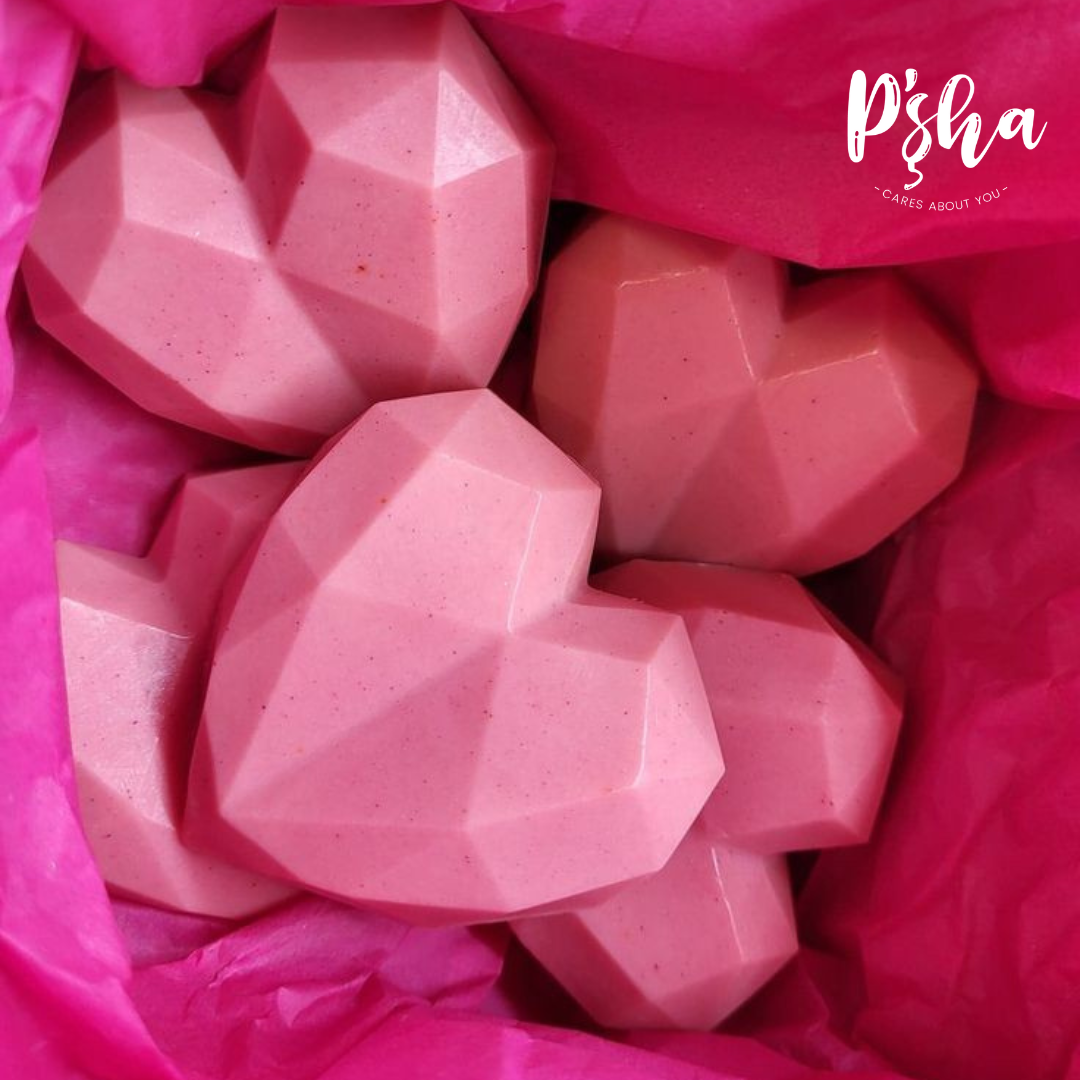 Indulge in the charm of our handcrafted 3D Heart Soap, a gentle and moisturizing cleansing bar suitable for all skin types. Made with natural ingredients and glycerin, this heart-shaped soap locks in your skin's natural moisture, making it a delightful addition to your skincare routine. Ideal for gifting or personal use.