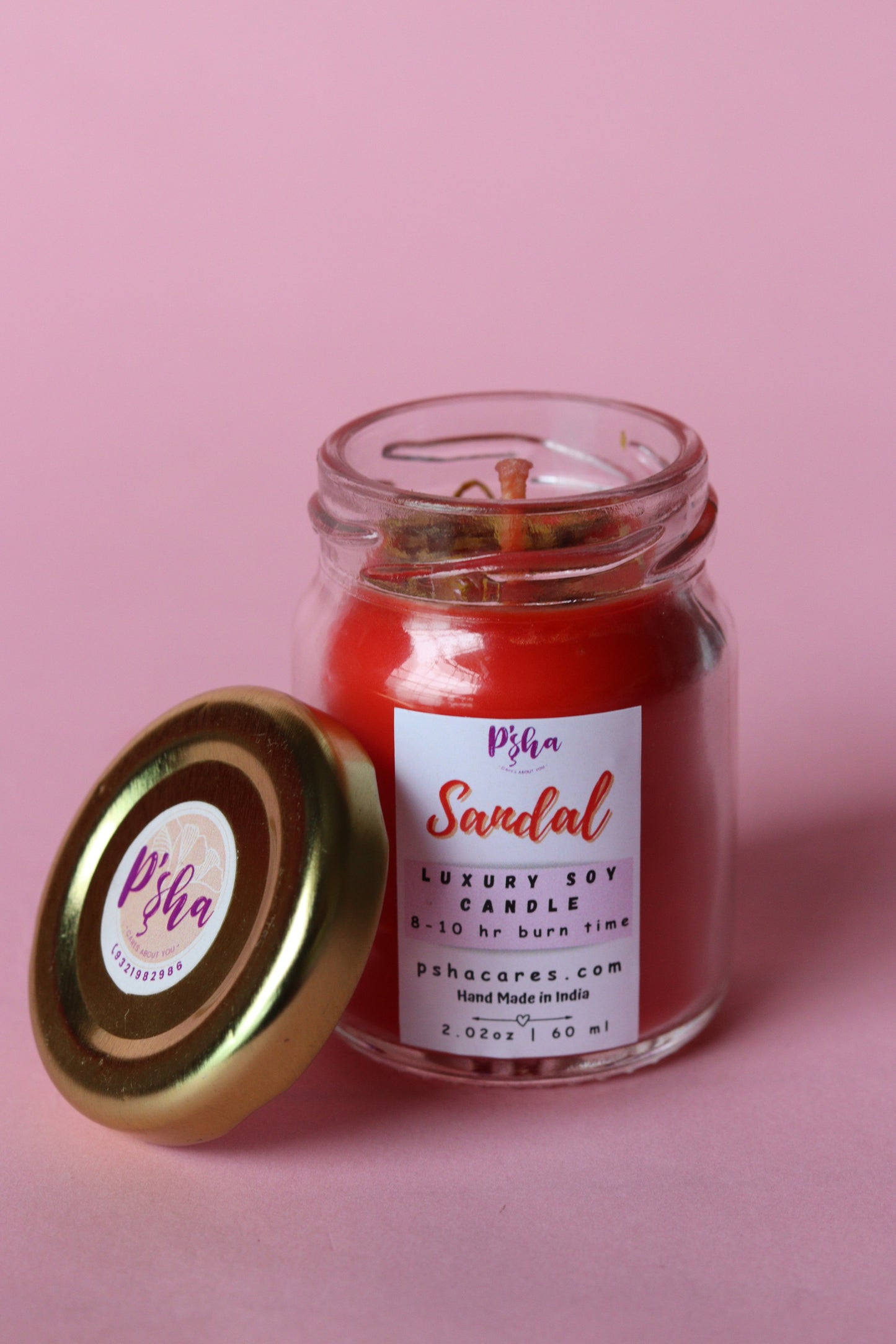 Scented Candle Sandalwood | Sandalwood Mini Jar Candle - Aromatic Serenity in a Compact Size